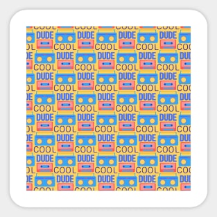 Cool Dude Retro Music Gadgets Sticker